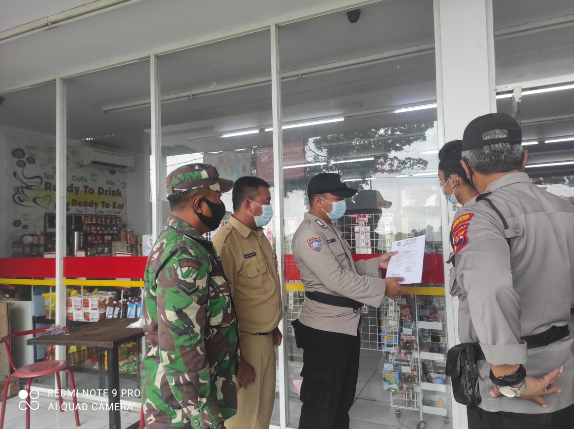 operasi Gabungan Polsek mijen, Koramil Mijen dan Kecamatan Mijen perihal pemberlakuan Pembatasan Kegiatan Masyarkat ( PPKM ) tahun 2021