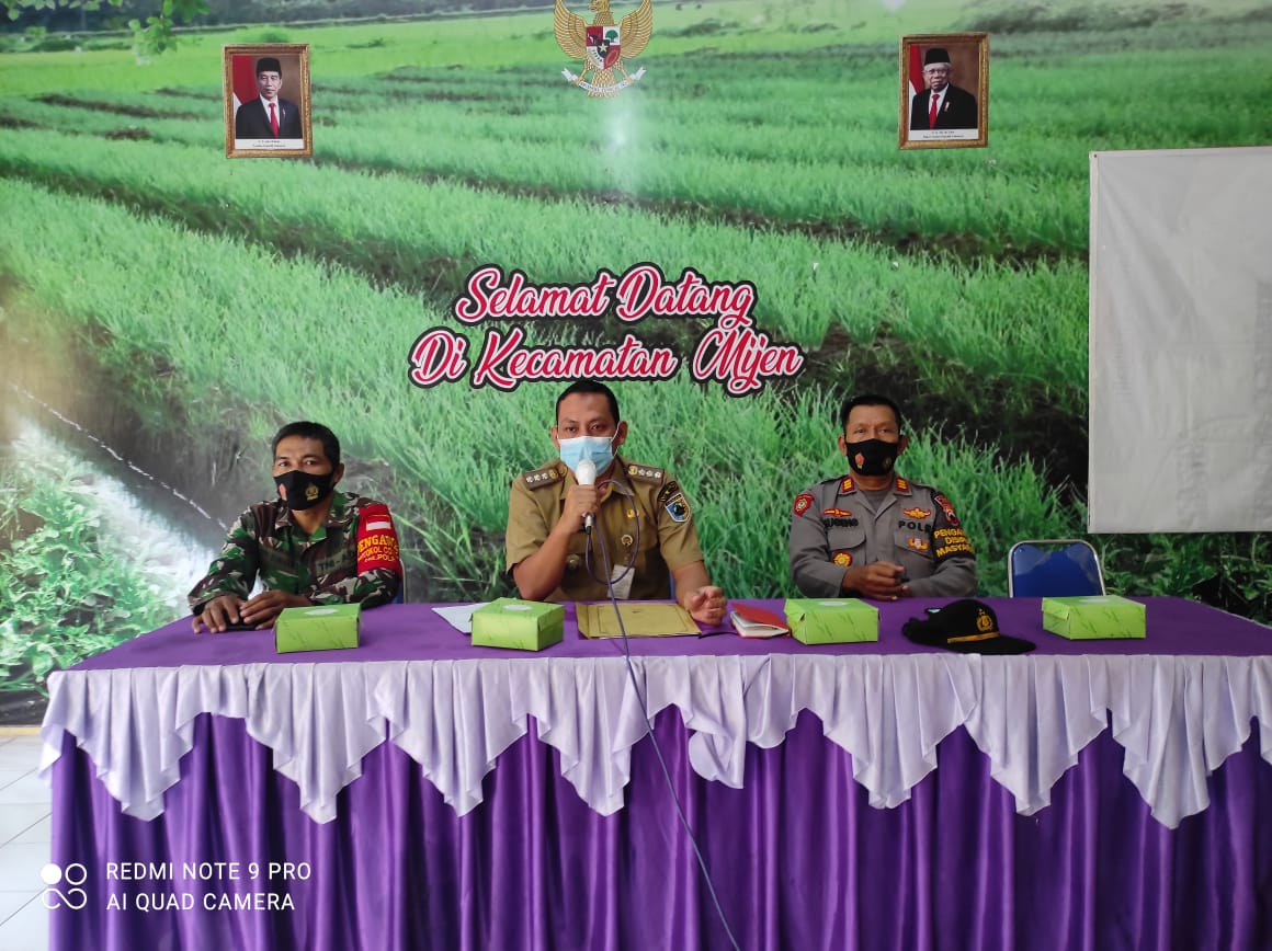 Rapat Dinas  Forkopimcam, Dinas Instansi Dan Kepala Desa Se Kecamatan Mijen tentang Pemberlakuan Pembatasan Kegiatan Masyarakat ( PPKM ) tahun 2021