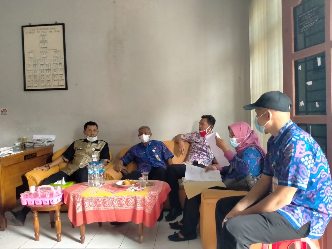 Kegiatan Monitoring Bantuan Keuangan yang bersumber Dari APBD Propinsi Jawa Tengah Tahun Anggaran 2020 dari Tim Dinpermades P2KB Kabupaten Demak di Desa Bakung Kecamatan Mijen Kabupaten Demak Tahun 2021