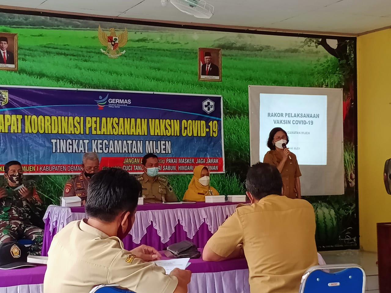 RAPAT KOORDINASI LINTAS SEKTOR PUSKESMAS MIJEN 1 DAN MIJEN 2 KECAMATAN MIJEN KABUPATEN DEMAK TAHUN 2021