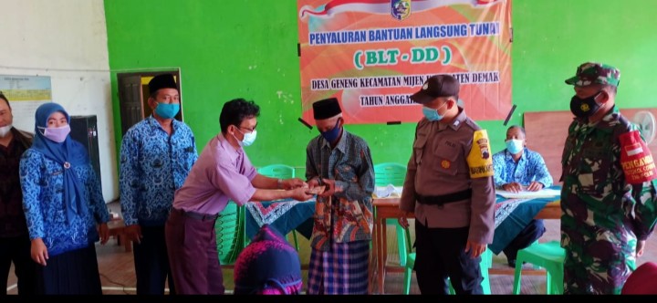 MONITORING PENYALURAN BANTUAN LANGSUNG TUNAI DANA DESA ( BLT – DD ) TAHAP I DESA GENENG KECAMATAN MIJEN KABUPATEN DEMAK TAHUN 2021