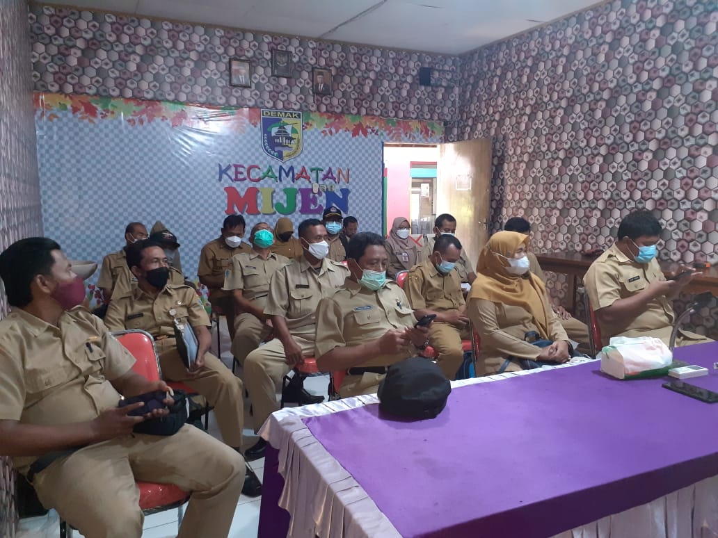 RAPAT KOORDINASI SEKRETARIS DESA SE KECAMATAN MIJEN KABUPATEN DEMAK TAHUN 2021