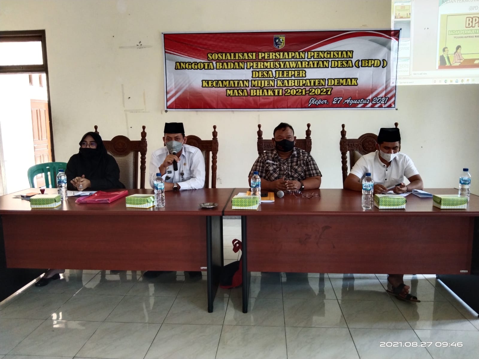 SOSIALISASI PERSIAPAN PENGISIAN ANGGOTA BADAN PERMUSYAWARATAN DESA ( BPD ) DESA JLEPER KECAMATAN MIJEN KABUPATEN DEMAK TAHUN 2021