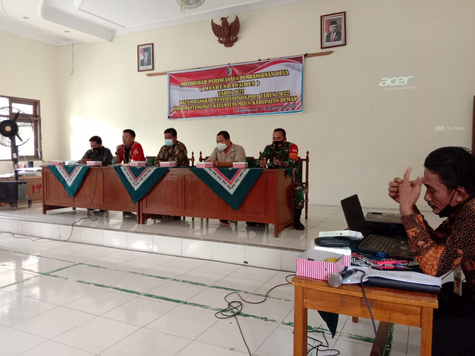 MUSYAWARAH PERENCANAAN PEMBANGUNAN DESA ( MUSRENBANGDES )TAHUN 2021 DALAM RANGKA PENYUSUNAN RKPDes TAHUN 2022 DESA BANTENGMATI KECAMATAN MIJEN KABUPATEN DEMAK TAHUN 2021