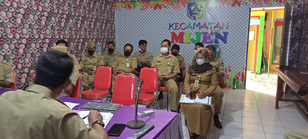 RAPAT KOORDINASI SEKRETARIS DESA SE KECAMATAN MIJEN KABUPATEN DEMAK TAHUN 2021