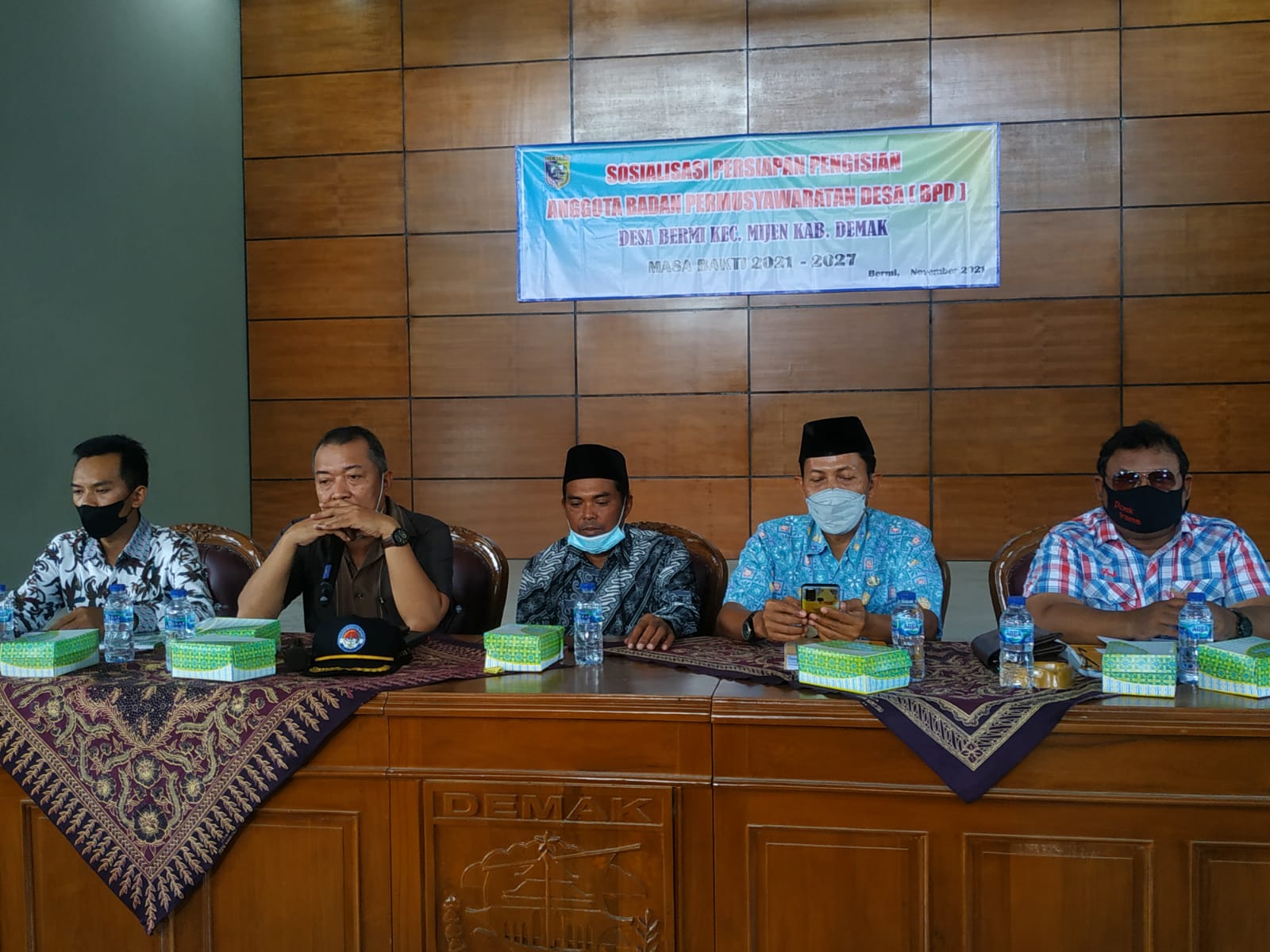 SOSIALISASI PERSIAPAN PENGISIAN ANGGOTA BADAN PERMUSYAWARATAN DESA ( BPD ) MASA BHAKTI 2021-2027 DESA BERMI KECAMATAN MIJEN KABUPATEN DEMAK TAHUN 2021