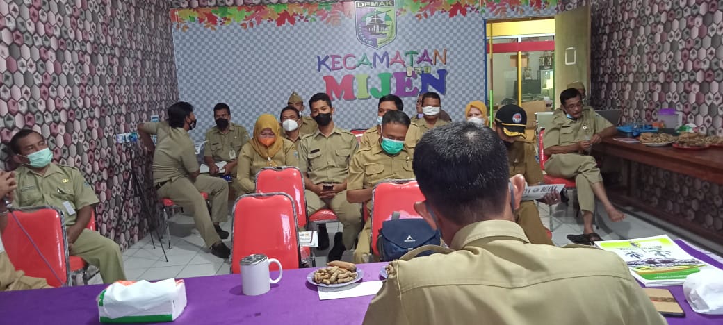 RAPAT KOORDINASI SEKRETARIS DESA SE KECAMATAN MIJEN KABUPATEN DEMAK TAHUN 2021
