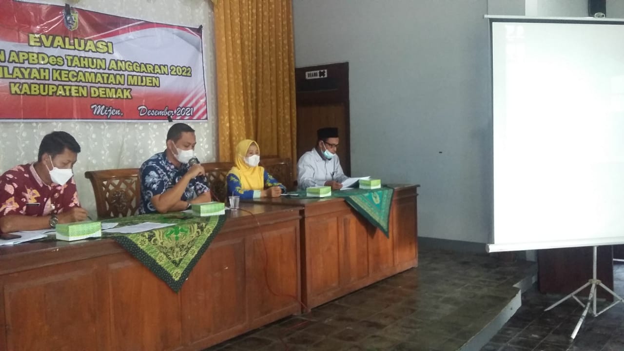 EVALUASI RANCANGAN APBDes TAHUN ANGGARAN 2022 DESA BAKUNG KECAMATAN MIJEN KABUPATEN DEMAK TAHUN 2021