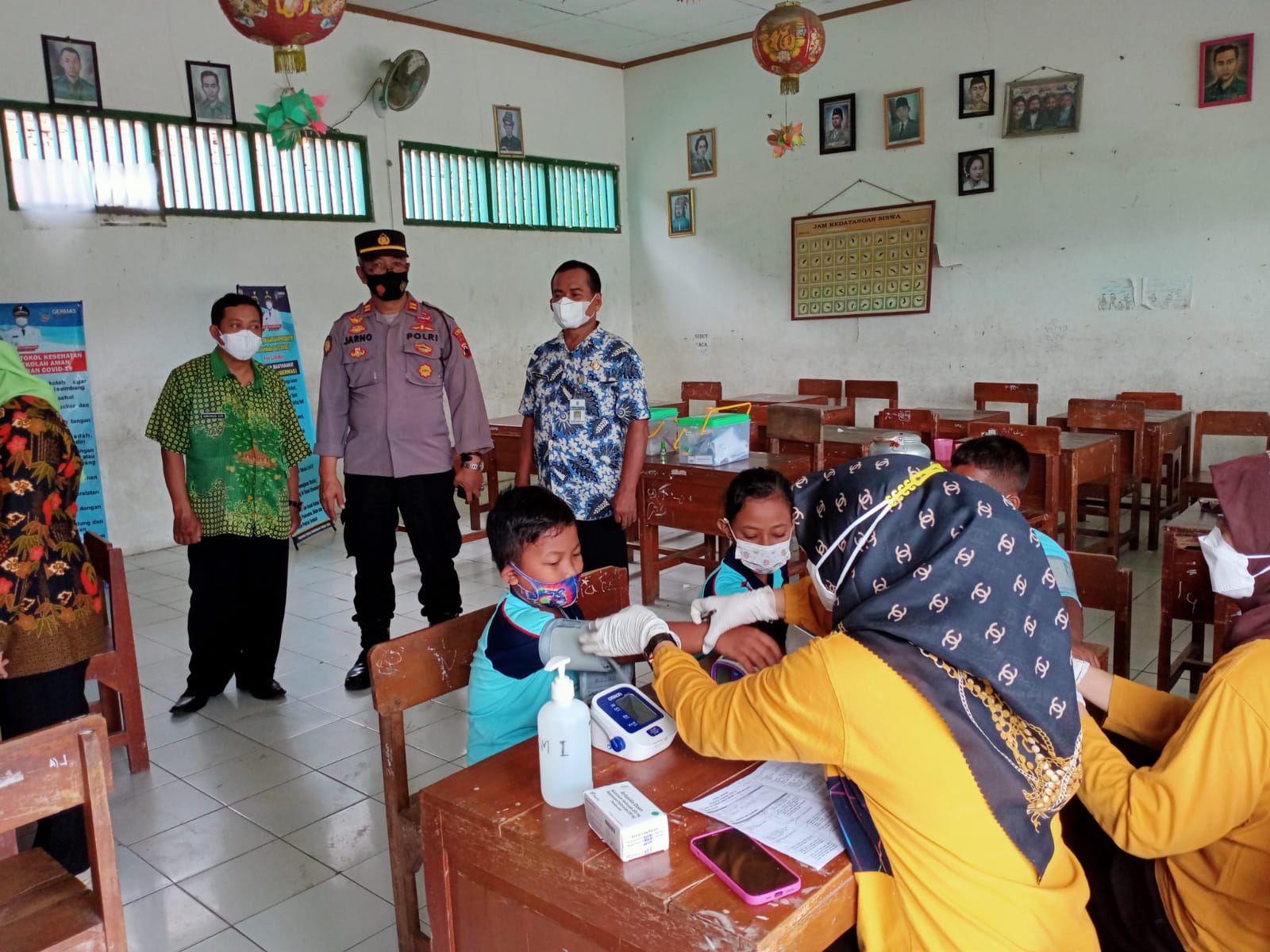 KEGIATAN VAKSINASI COVID-19 UNTUK ANAK USIA 6-11 TAHUN DI SD NEGERI NGEGOT KECAMATAN MIJEN KABUPATEN DEMAK TAHUN 2022