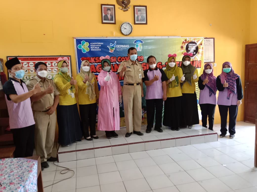 KEGIATAN MONITORING VAKSINASI COVID-19 UNTUK ANAK USIA 6-11 TAHUN DI SD NEGERI 1 BANTENGMATI KECAMATAN MIJEN KABUPATEN DEMAK TAHUN 2022