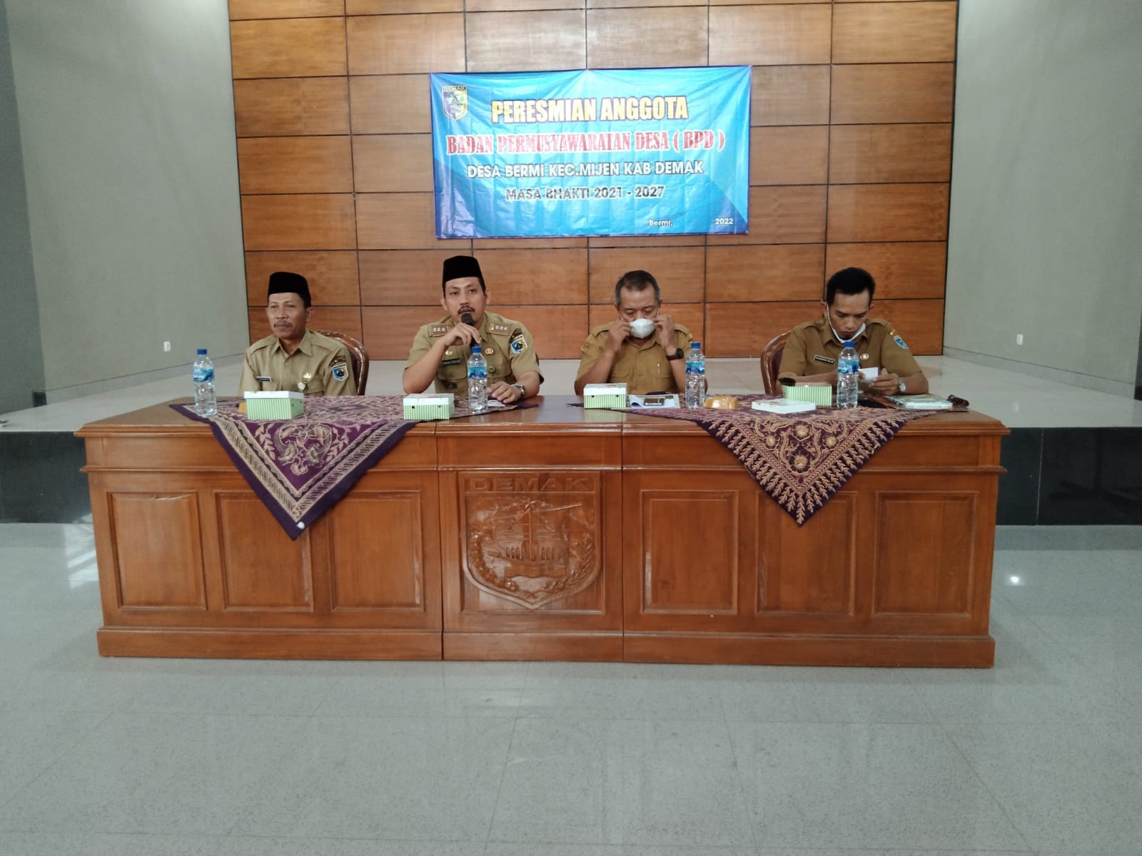 PERESMIAN ANGGOTA BADAN PERMUSYAWARATAN DESA ( BPD ) MASA BHAKTI 2021-2027 DESA BERMI KECAMATAN MIJEN KABUPATEN DEMAK TAHUN 2022