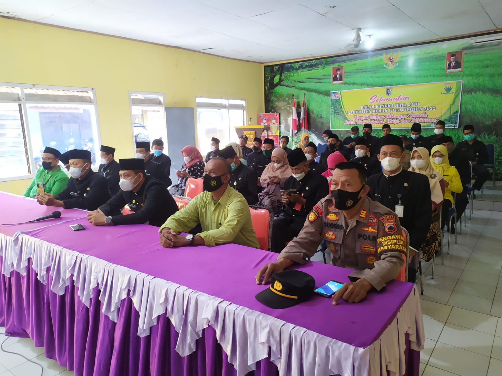 ZOOM MEETING UPACARA DAN TASYAKURAN DALAM RANGKA MEMPERINGATI HARI JADI KABUPATEN DEMAK KE 519 KECAMATAN MIJEN KABUPATEN DEMAK TAHUN 2022