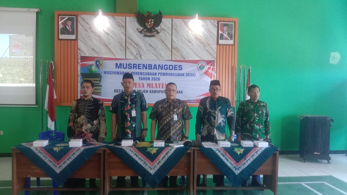 MUSRENBANGDES ( MUSYAWARAH PERENCANAAN PEMBANGUNAN DESA ) TAHUN 2026 DESA MLATEN KECAMATAN MIJEN KABUPATEN DEMAK.