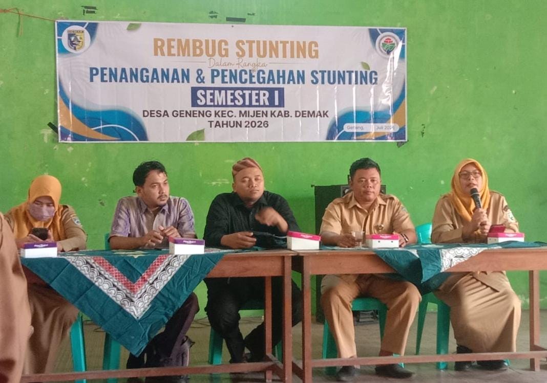 REMBUG STUNTING PENANGANAN DAN PENCEGAHAN STUNTING SEMESTER I DESA GENENG KECAMATAN MIJEN KABUPATEN DEMAK TAHUN 2026