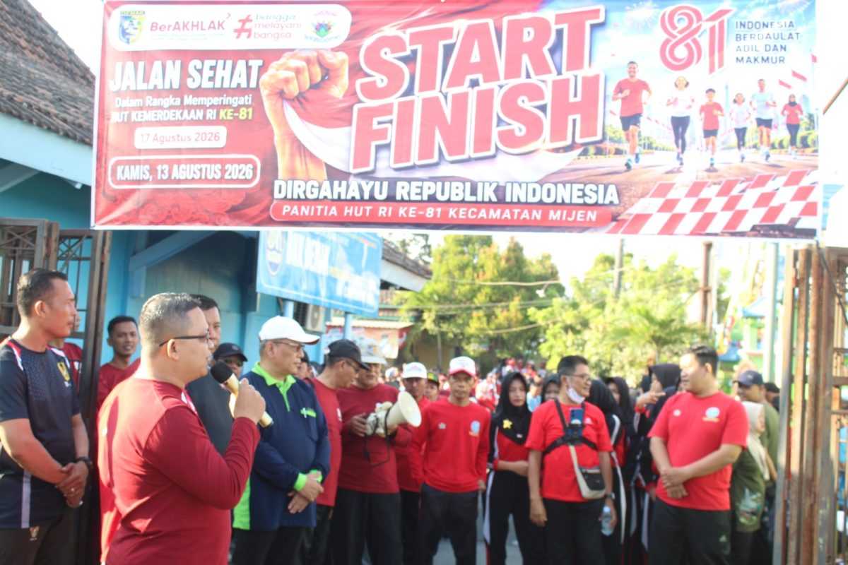 JALAN SEHAT DAN DONOR DARAH DALAM RANGKA MEMERIAHKAN HUT RI KE – 81 TINGKAT KECAMATAN MIJEN KABUPATEN DEMAK TAHUN 2026
